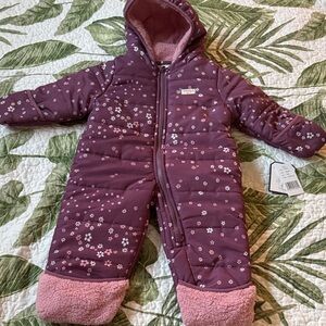 OshKosh B'gosh Berry Purple with Pink Floral Accents Pram Suit